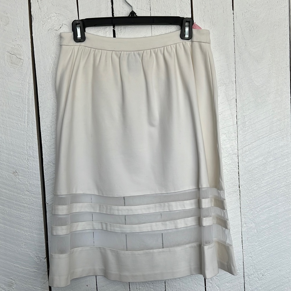 White Skirt with Shear Panels